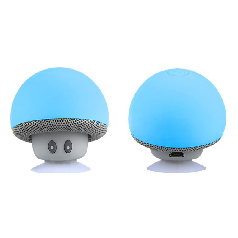 Пластиковый материал водонепроницаемый Bluetooth динамик открытый портативный милый мультфильм гриб форма сабвуфер динамик с коробкой