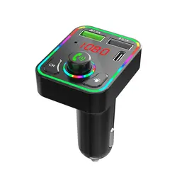 Reproductor de MP3 para coche, adaptador inalámbrico de Radio Fm 5,0, F9, manos libres Bellen, Usb
