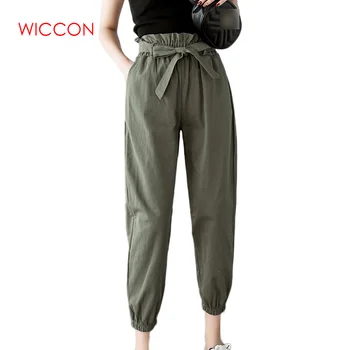 

Women Pants 2020 Summer Fashion Female High Waist Solid Loose Harem Pant Pencil Trousers Casual Cargo Pants Streetwear
