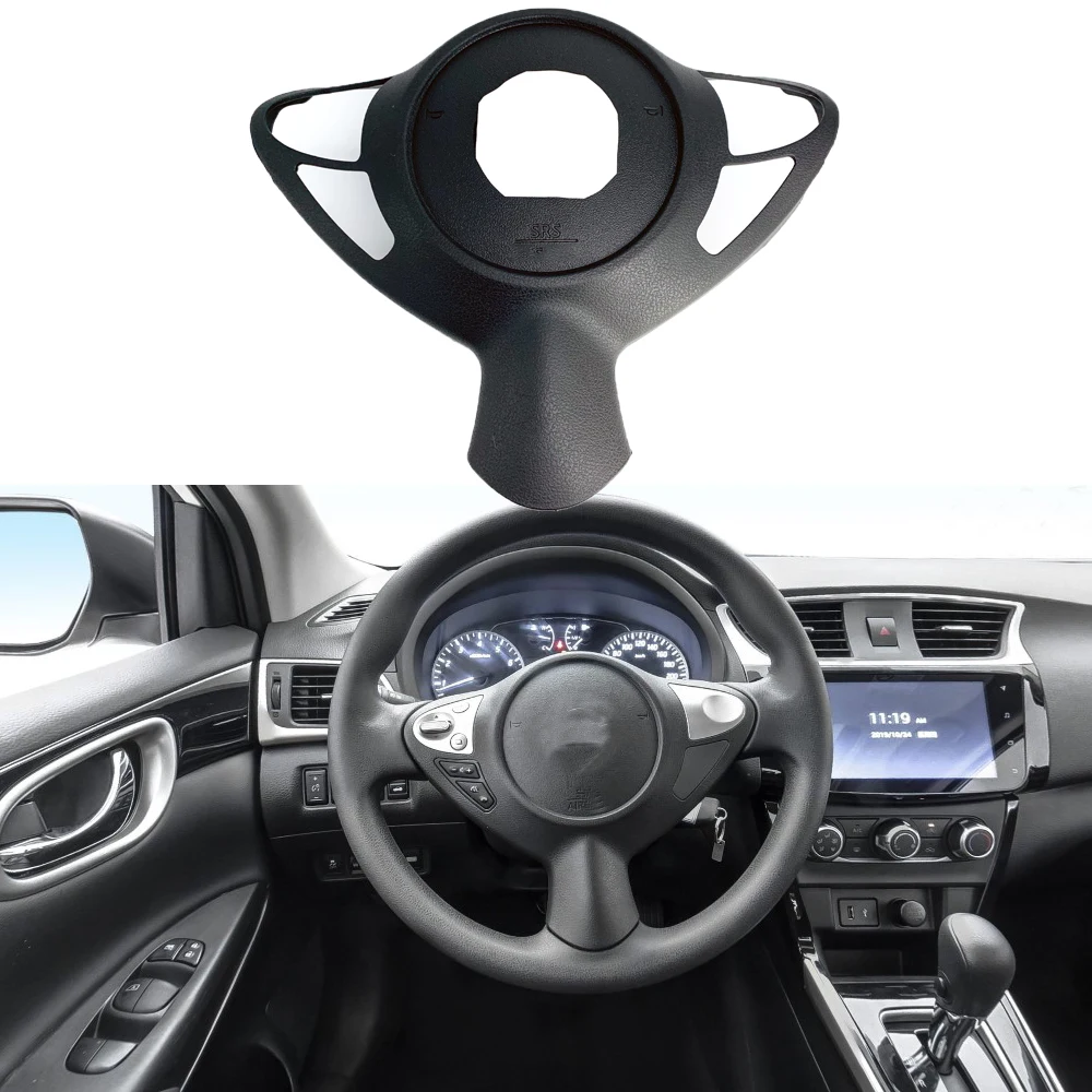 

Horn button Driver Cover Steering Wheel Cover ABS black color Drivers cover for nissan Bluebird Sylphy car Professional parts
