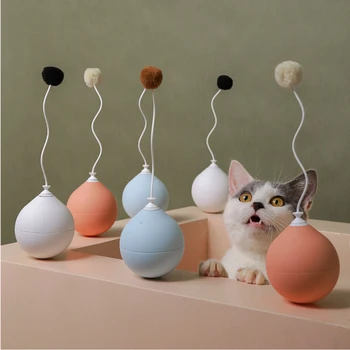 

Electric funny cat stick tumbler interactive toy 360-degree rotation environmental Fabric protection one-click boot cat supplies