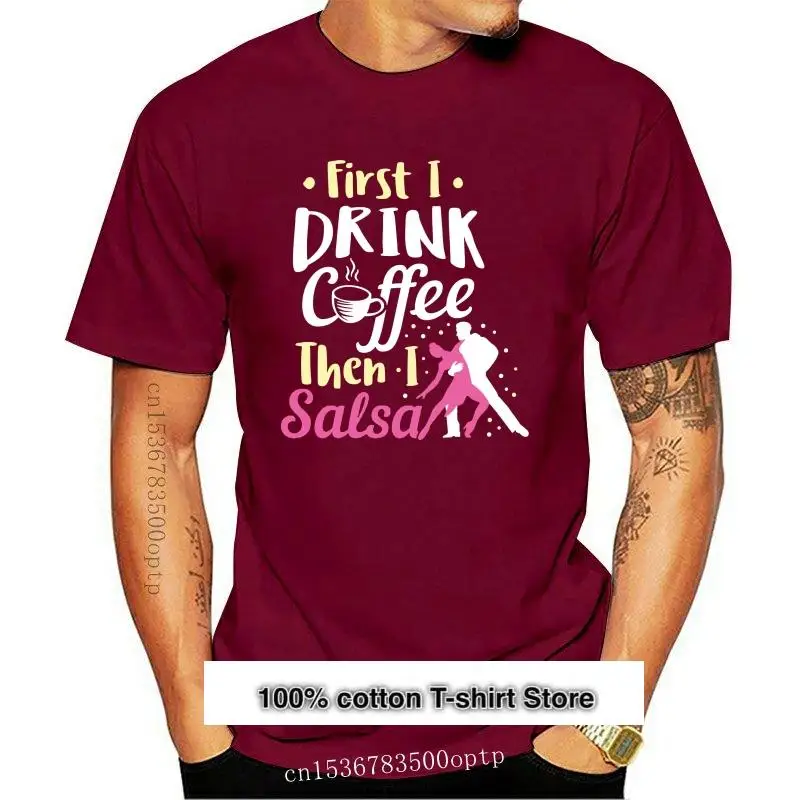 Camiseta для мужчин и женщин camiseta bailar сальса кафе (1) | Мужская одежда