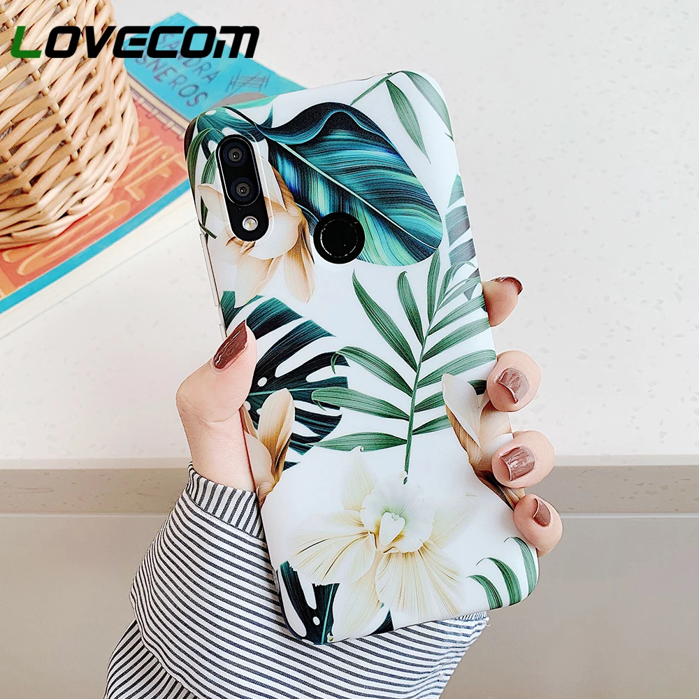 Винтажный чехол LOVECOM для телефона с банановыми листьями и цветами Xiaomi Redmi 7 Note 8 Pro