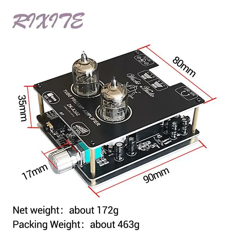 

DIY 6J1 трубчатый усилитель AUX + Bluetooth 5.0 вход HIFI 30 Вт × 2 стерео цифровой модуль усилителя мощности HIFI музыкальный усилитель