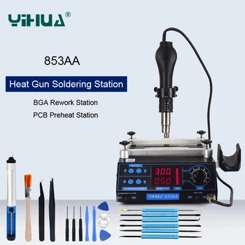 

YIHUA Hot Air Gun BGA Rework Station PCB Preheat IR Preheating Station Phone Repair Desoldering Station Heat Gun Soldering Tools