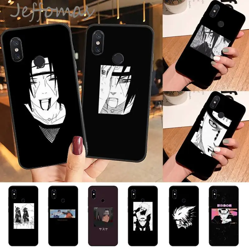 

Black Naruto Anime Pain Uchiha Sasuke Phone Case For Xiaomi Mi A1 A2 5 6 6PLUS 8 9 SE Lite MIX 2 2S MAX 2 3 Pocophone F1