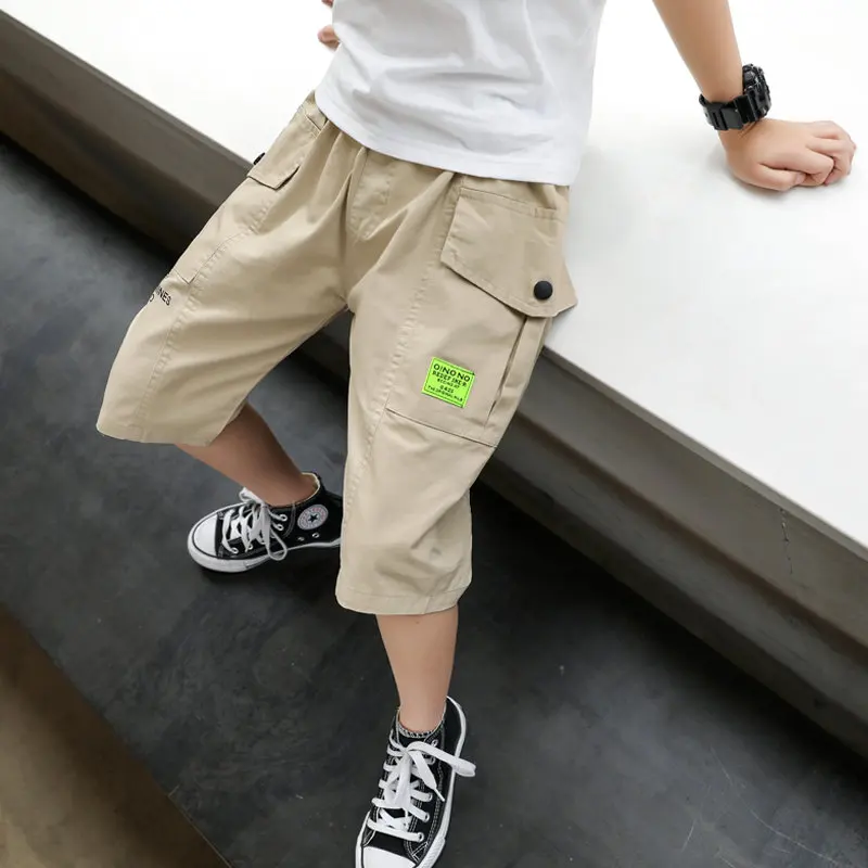 khaki cargo capri pants