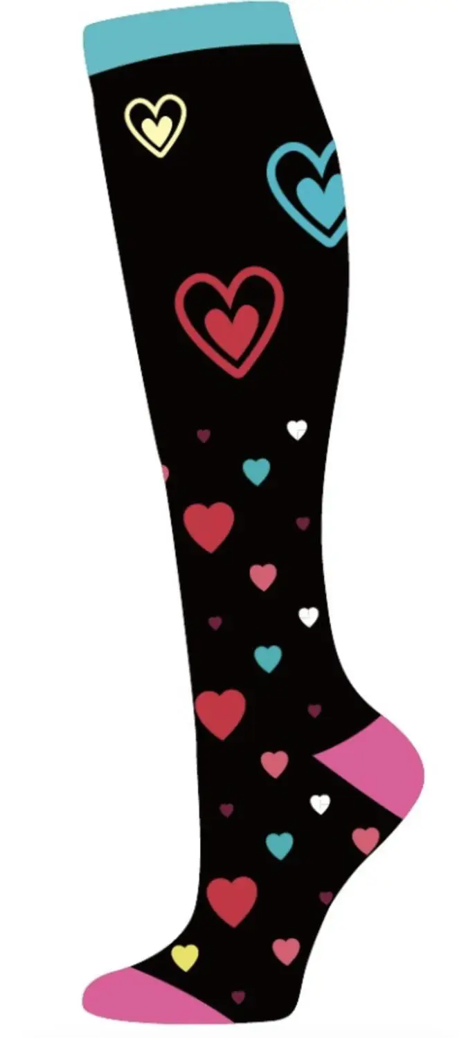 Женские и мужские модные рождественские носки, дышащие спортивные носки для спортзала, бега, гонок, нейлоновая пряжа, уличные Компрессионные носки, велосипедные носки - Цвет: as show