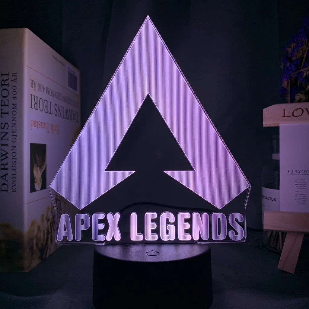 Ночной светильник с логотипом Apex Legends, светодиодный светильник, меняющий цвет, для игровой комнаты, Декор, идеи, Крутое событие, приз геймеров, подарок на день рождения, Usb лампа