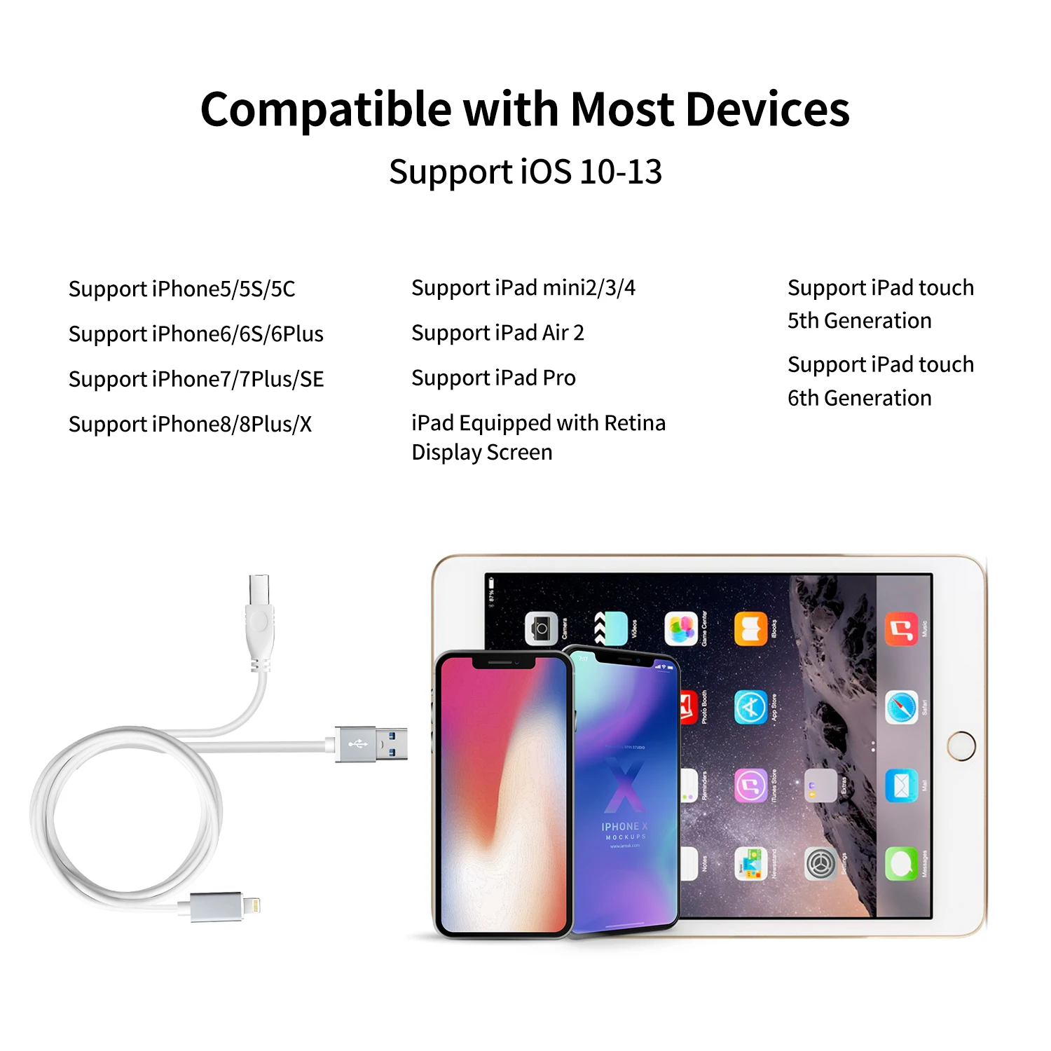 USB кабель типа B для миди OTG и зарядный совместимый с устройствами iOS контроллера