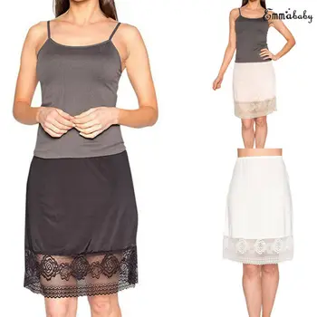 

Ladies Floral Lace Half Slips Underskirt Petticoat Skirt Knee Length Womens Summer Mini Skirt