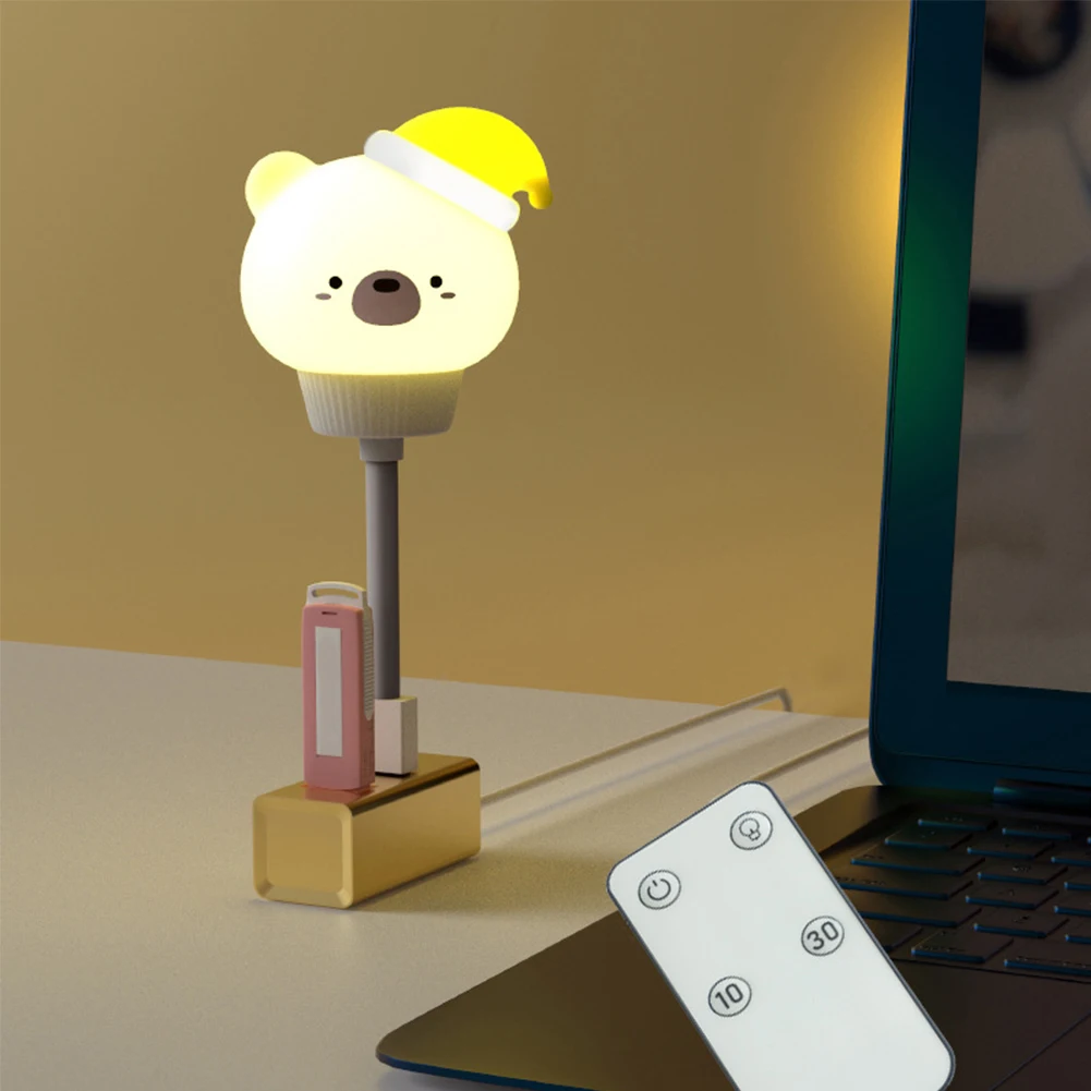 cat night light 2021 LED Chlidren USB Night Light Cute Cartoon Night Lamp Bear Remote Control for Baby Kid Bedroom Decor Bedside Lamp лампа член cat night light