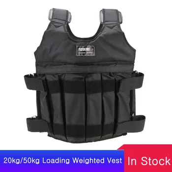 

Max Loading 20kg/50kg Adjustable Weighted Vest training Exercise Training Fitness Jacket Gym Workout Boxing Waistcoat Fitness