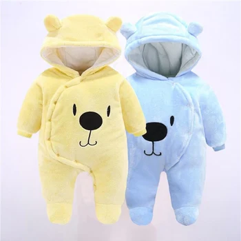 

2019 New born baby boy girls winter clothes outfits sets thick jumpsuit suit for newborn babies Christmas birthday clothing sets
