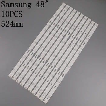 

New 10pcs 6LED 525mm LED Backlight strip for Sam sung LE48A5000 2013ARC48 3228N1 48VLE5421BG B48-LW-5433 A48-LB-6436 LSC480HN05