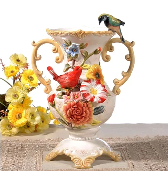 

CERAMIC CREATIVE LUCKY BIRD LOVERS FLOWERS VASE POT HOME DECOR CRAFTS ROOM WEDDING DECORATIONS HANDICRAFT PORCELAIN FIGURINES
