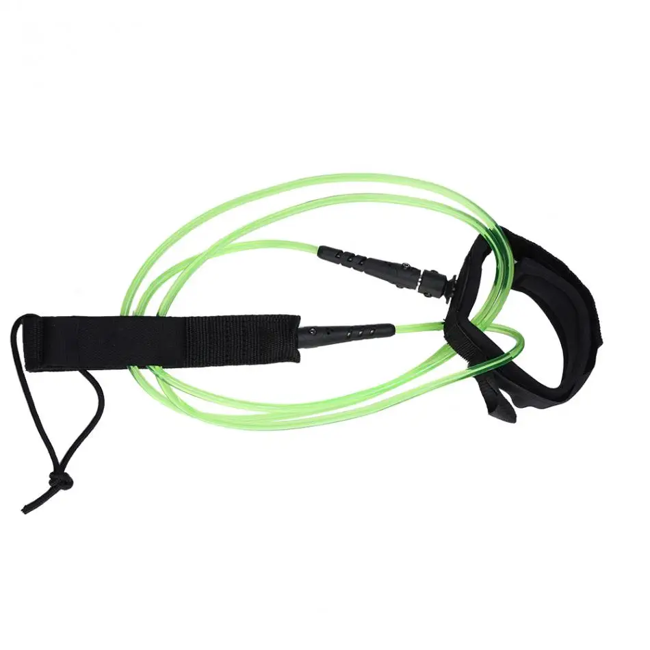 6 Feet 5.5mm Surfboard Ankle Leash Foot Leg Rope Double Swivels Surfing Leash TPU Surfboard with Hook Loop Closure