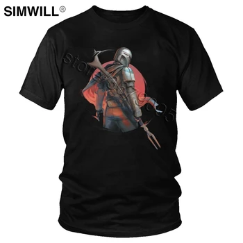 

The Mandalorian T Shirt Men Cotton Star Wars Mandalore Soldier Tee Shirts Short Sleeved Crew Neck Tshirt Casual Warrior T-Shirts