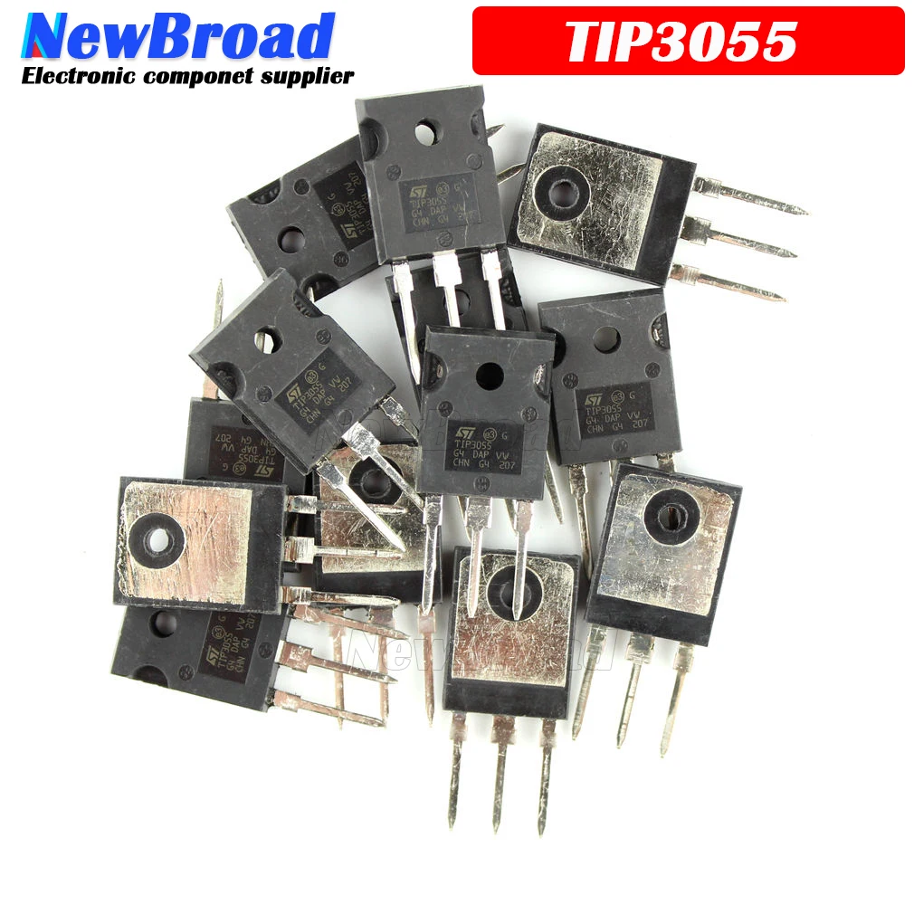 BJT Transistor Transistors Kit Mosfet Transistor 5PCS TIP3055 3055 TO-247 Bipolar Transistors BJT 15A 100V NPN New Original