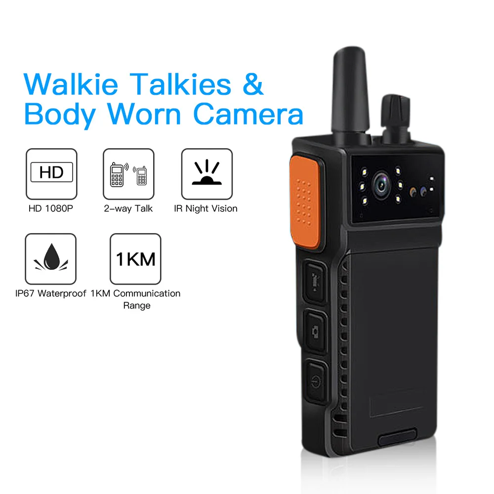 

Police Body Worn Camera 1080P 2-way Radio Walkie Talkie Video Security Intercom Shockproof Mini Camcorders police camera