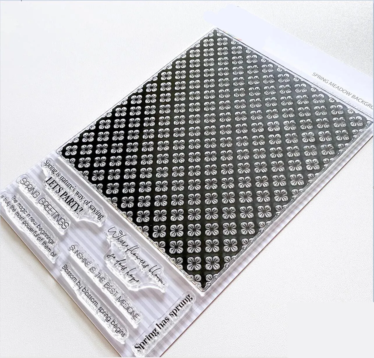 Sfondo quadrato Trasparente Silicone trasparente Timbro/sigillo per scrapbooking fai da te/album fotografico Decorativo timbro trasparente   A328 