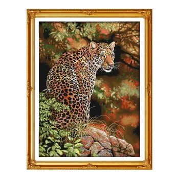 

Cheetah (2) Pattern Cross Stitch Kits Printed Fabrics Embroidery Sets 11CT 14CT Diy Needlework Sewing Handmade Crafts Home Decor