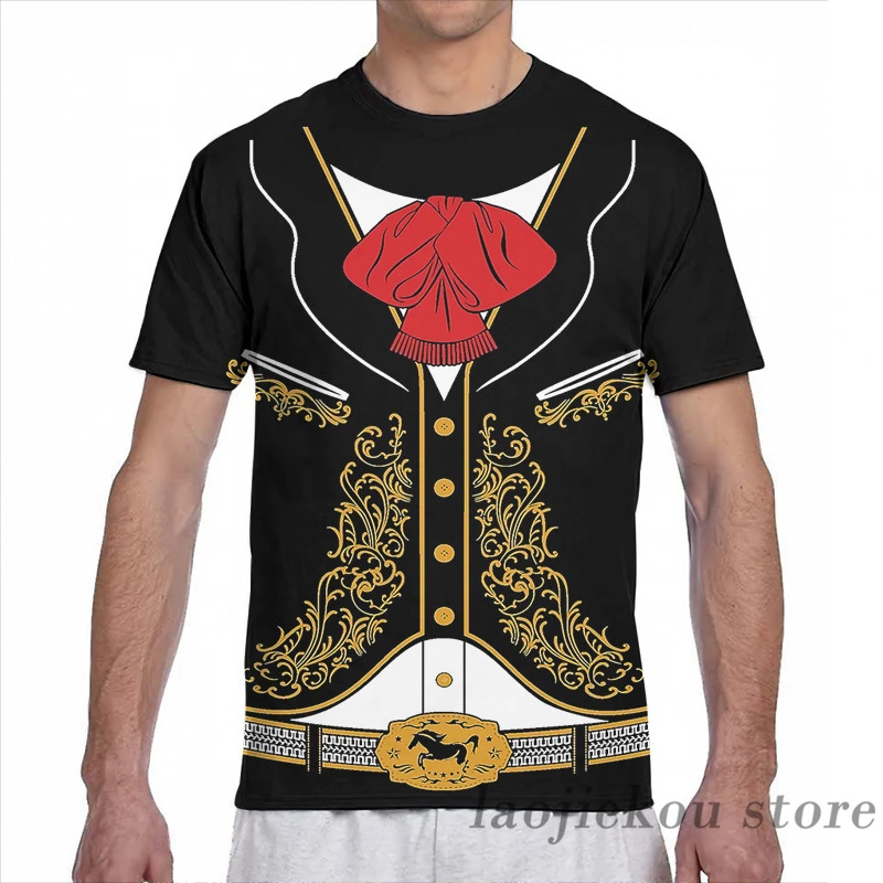 Mariachi Camiseta con estampado de Charro para hombre y mujer, ropa con  estampado integral, a la moda, de manga corta|Camisetas| - AliExpress