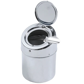 

Ashtray Stainless Steel Car Ashtray Universal Cigarette Cylinder Holder Smoking Accessories