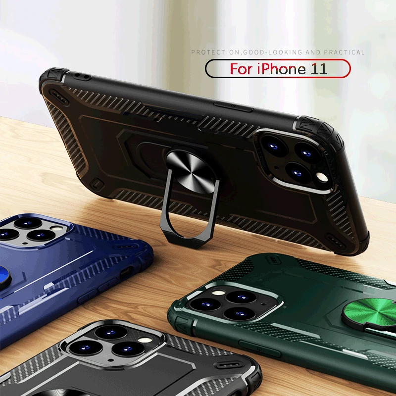 Чехол для телефона Ikrsses из мягкого силикона и ТПУ с магнитной опорой iPhone 11 Pro Xs Max XR
