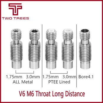 

5Pcs Extruder 3D printer parts V6 HeatBreak Hotend Throat For 1.75 or 3.0mm Filament With PTFE or All-Metal Feeding Tube Pipes