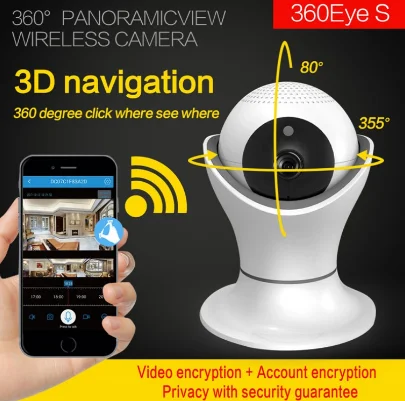 

New 360 Degree Rotation PTZ Wifi IP Camera 1080P Wireless Network Home Security Camera 360eye Video Baby Monitor