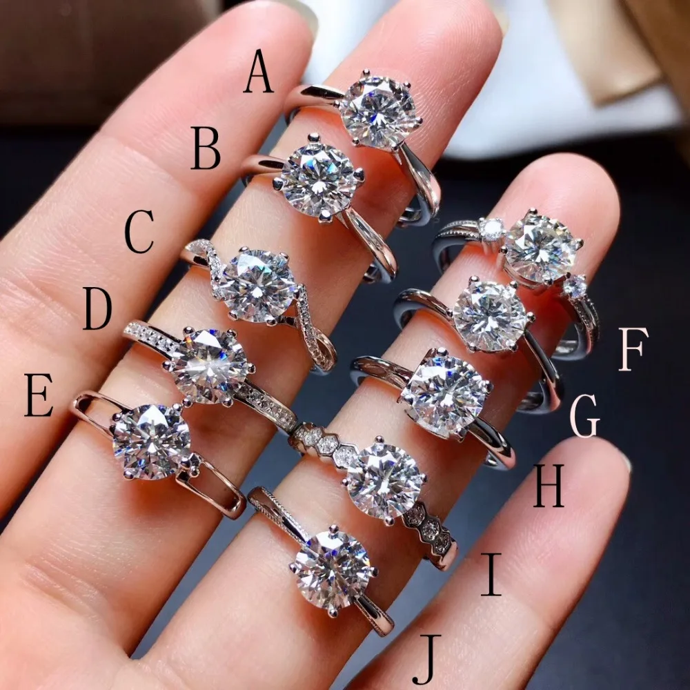 1ct Moissanite Rings Welfare Good Quality Low Price Color D Vvs1 Gra And Cma Certificate Rings Aliexpress