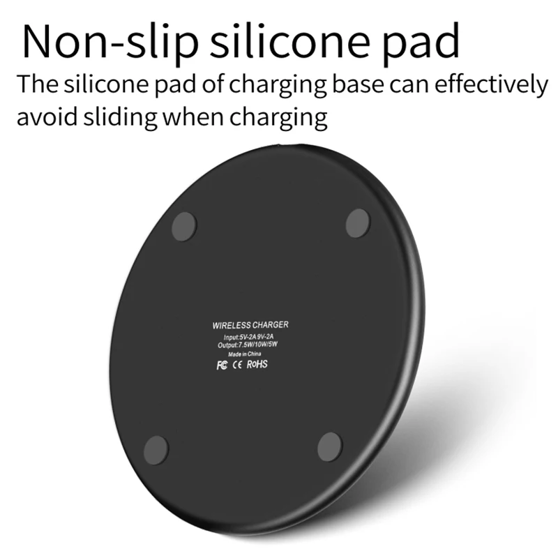 10W Wireless Charger Qi Fast Charging Pad Power For Samsung Galaxy A30S A50S A10e A10S A70 M30s M40 Xcover 4 4 s Phone Accessory