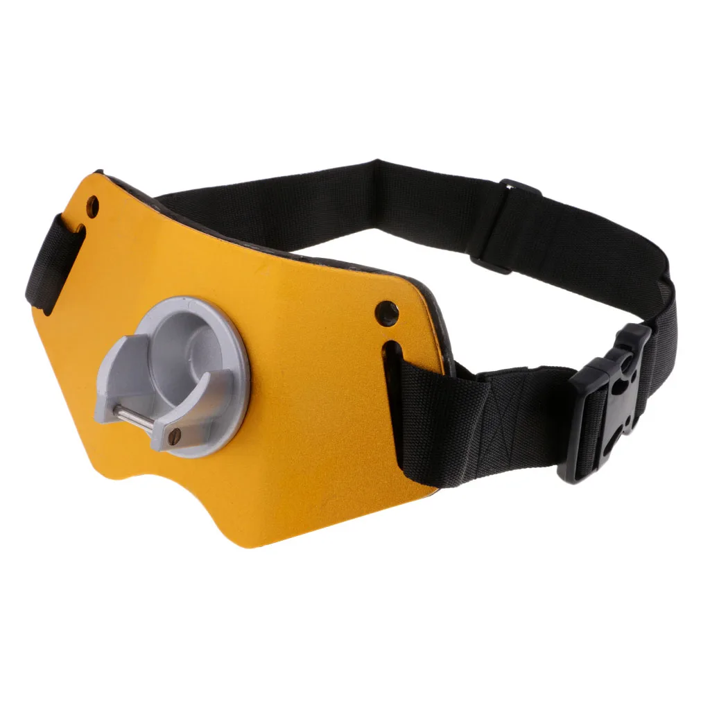Aluminium Alloy Fishing Gimbal Fighting Waist Belt with EVA Padded, Fishing Rod Pole Holder for Big Fishes