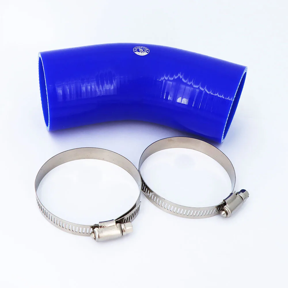 Universal Silicone Tubing Hose Connector Intercooler Turbo Intake Pipe Coupler Hose 45 Degrees Multiple Sizes Blue