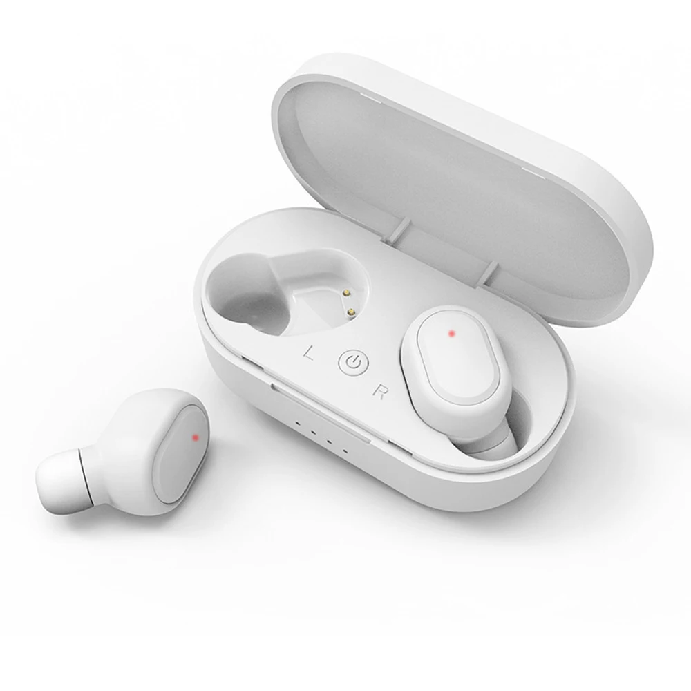 White Tws беспроводные Bluetooth наушники, мини наушники, спортивные наушники с зарядным устройством, Спортивная гарнитура для смартфона - Цвет: White