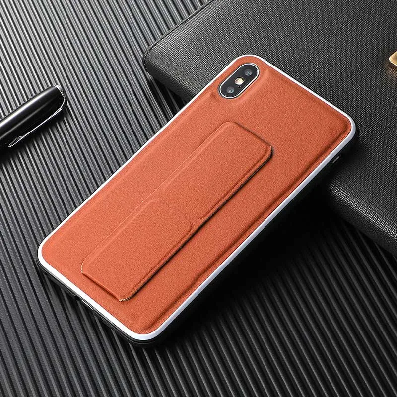 

Invisible Stand Folding Bracket Case for iPhone 7 plus 6 6S 8 plus Case Portable Holder Case For iPhone X XR Xs max back cover X