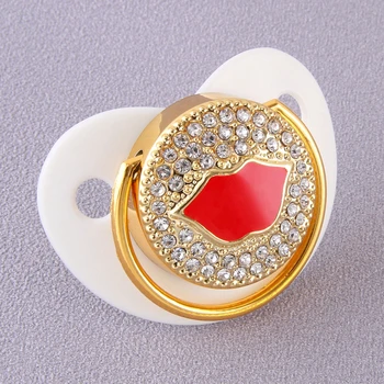 

Bling Baby Pacifier Red Kiss Lips Dummy Pacifiers Funny Silicone Baby Nipples Teether Soothers Pacifier Baby Dental Care