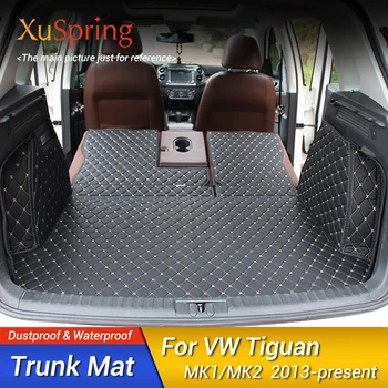 

For VW Tiguan 2013-2020 MK1 MK2 Rear Tail Car Trunk Mat Durable Boot Carpets Cargo Liner Cover Protective Car Styling