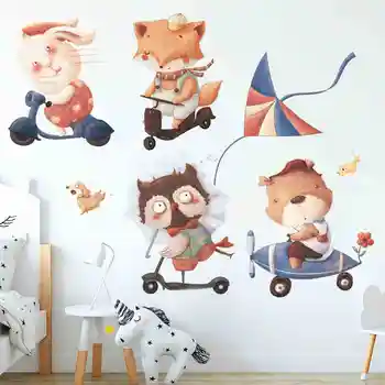 

Removable Wall Stickers Cartoon Animals Trolley Kindergarten Classroom Layout Wall Decoration Stickers For Kids Baby Home Decor