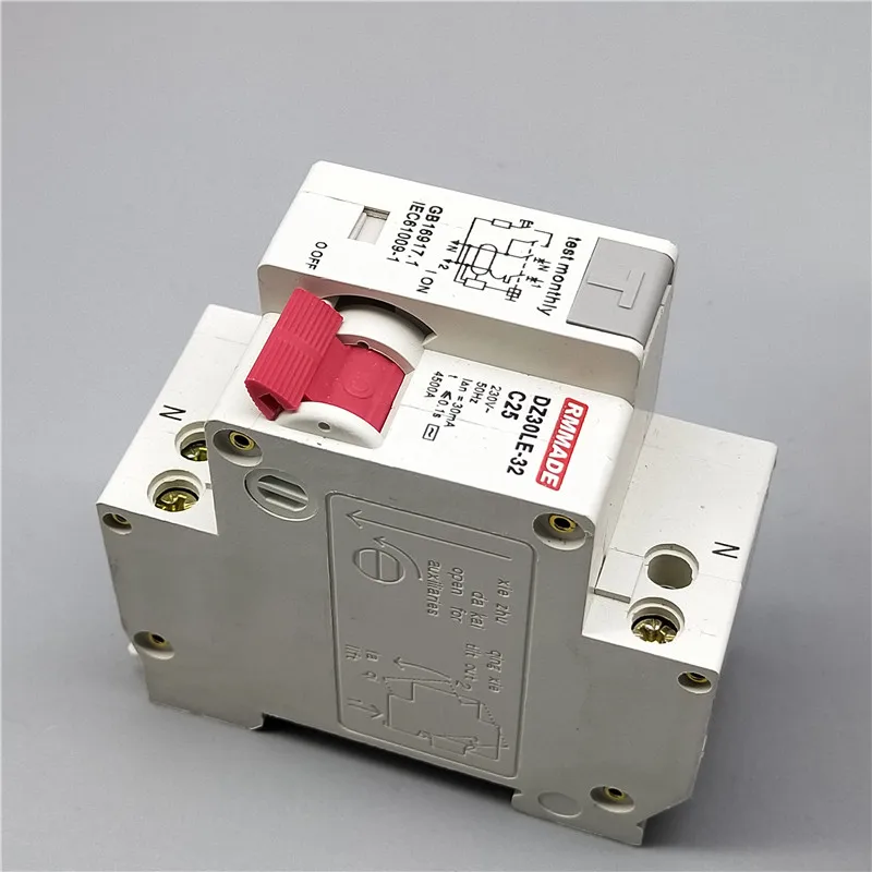 DZ30LE TPNL DPNL 230V 1P+N Residual current Circuit breaker with over and short current  Leakage protection RCBO MCB