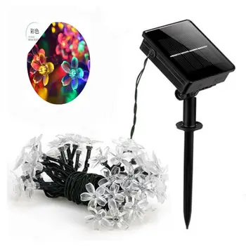 

7 Meters 50 LED Solar Cherry Blossom Light String Outdoor Party Wedding Decoration String Light Solar Lights Garlands