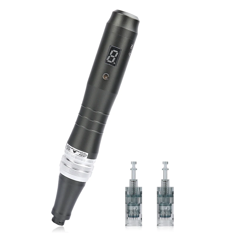 Electric M8 Wireless Derma pen Skin Whitening Wrinkle remove Microneedling pen bbglow dr pen with 2pcs Cartridge Needle Tips New