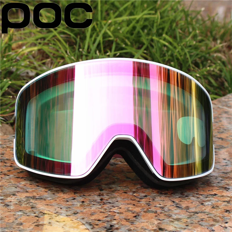 Брендовые лыжные очки-Цилиндры POC магнитные мужские и женские зимние