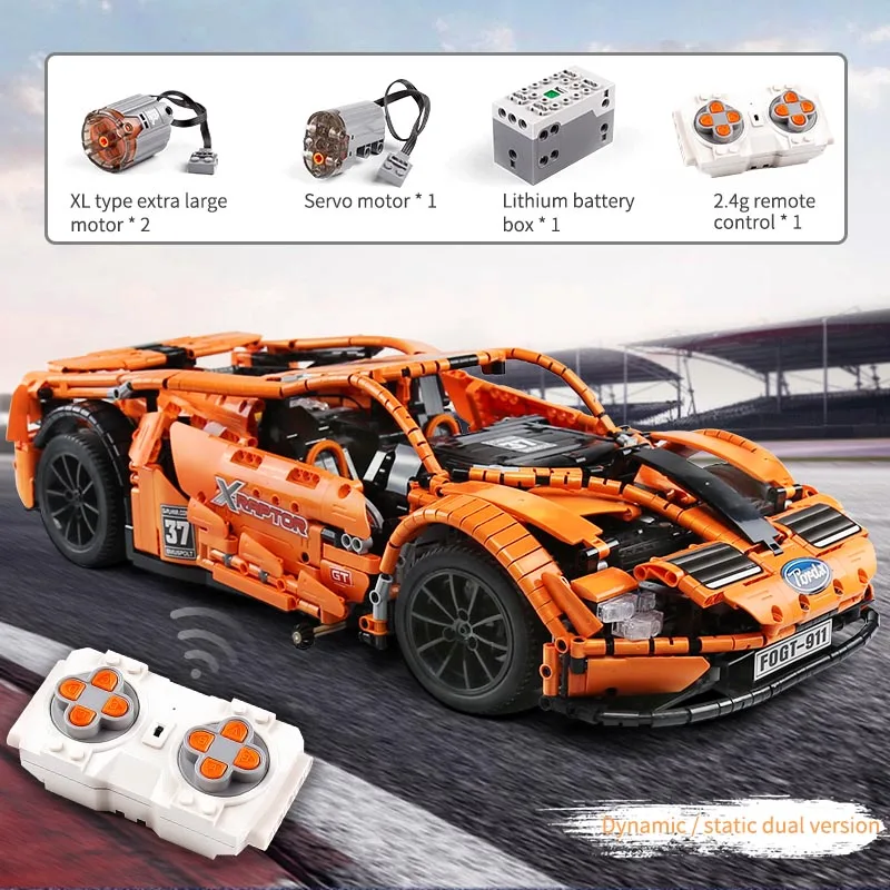 Yeshin MOC Technic Fordsd гоночный автомобиль с моторной мощностью 10792 дистанционным