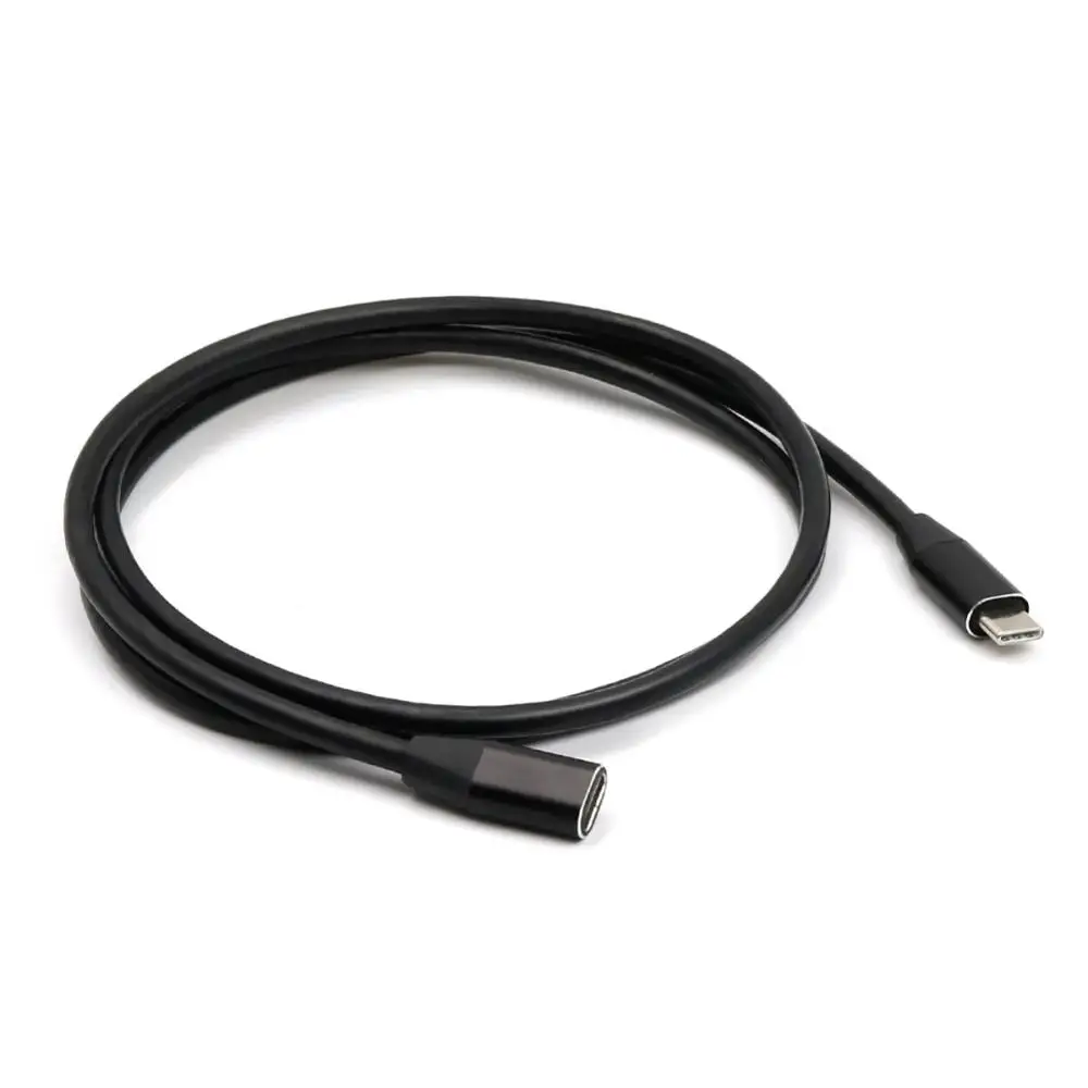 black 100 см Тип C USB 3,1 мужчин и USB-C женщин для расширения данных Кабельный УДЛИНИТЕЛЬ шнур черный для ПК ТВ - Цвет: black