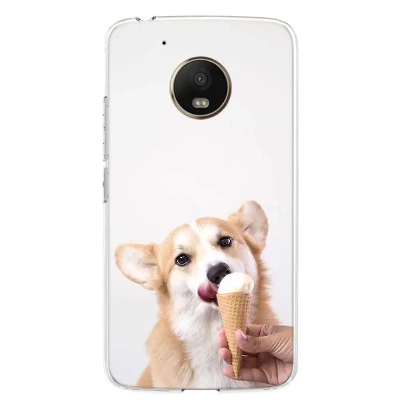 Cute Corgi Dog Cover Phone Case For Motorola Moto G7 G6 G5S G5 E4 Plus G4 E5 Play Power EU Gift Fit Patterned Coque - Цвет: TW111-6