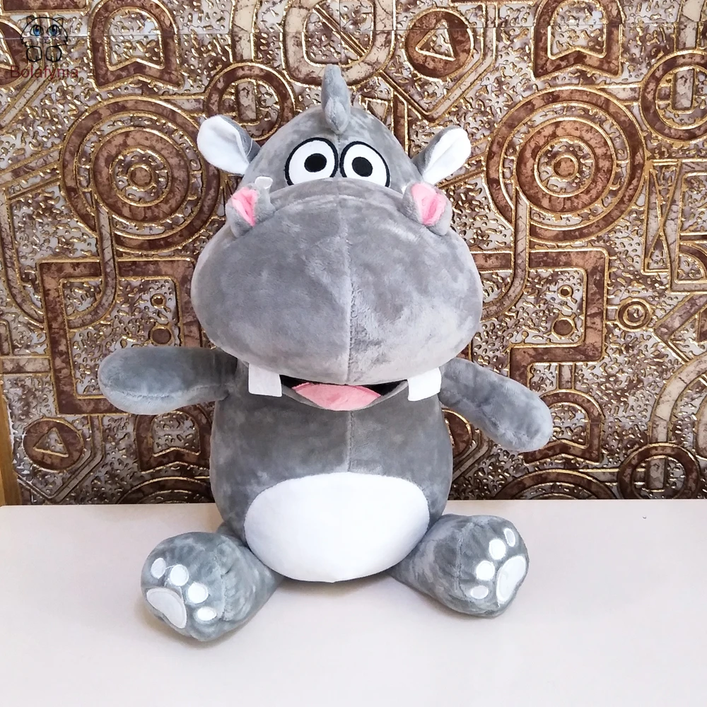 Children Plush Toy Grey Hippo Baby Kid Stuffed For Christmas Birthday Gift Doll