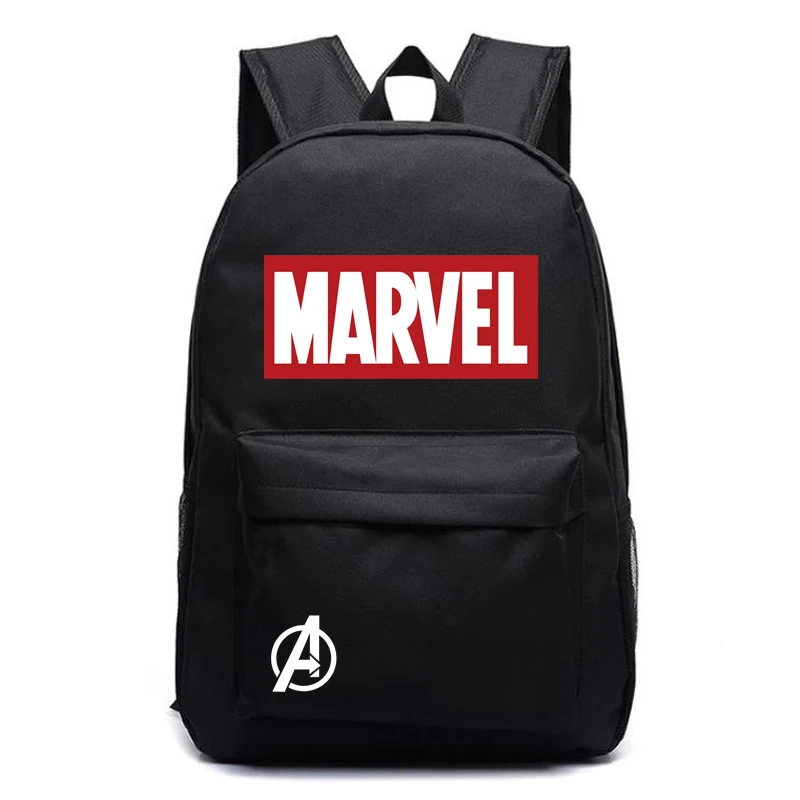 Школьная сумка с надписью Marvel Мстители для мальчиков и девочек, женский рюкзак, школьные сумки для подростков, холщовые мужские Студенческие рюкзаки - Цвет: 23