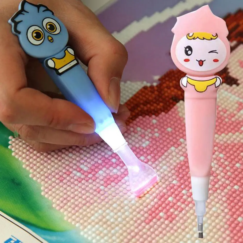 Светодиодный светящийся мультфильм Алмазная поделка картина крестиком вышитая Дрель Ручка